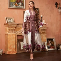 plus size ramadan vintage print abaya dubai arabic turkey islamic muslim evening dress 2022 for women pakistani