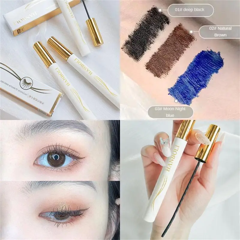 

Han Poli Mascara Silk Fibre Lengthening Blue Eyelash Extension Lashes Ultra-fine Brush Black Brown Color Makeup Korean Cosmetics
