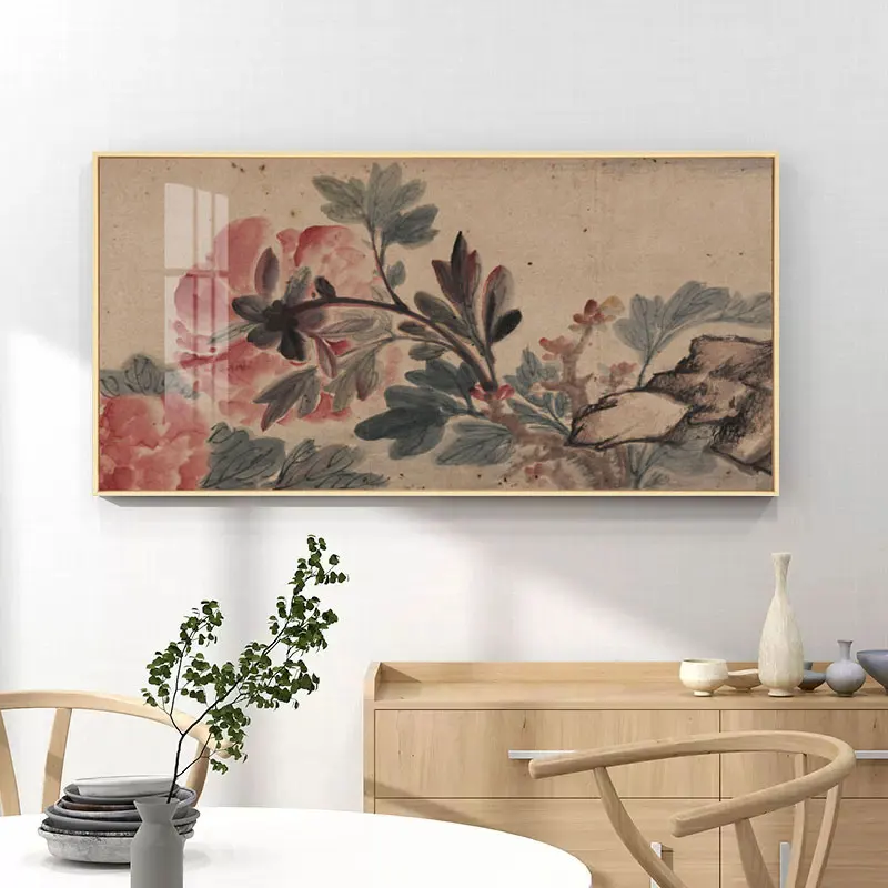 Китайская настенная живопись Цветок печать на холсте