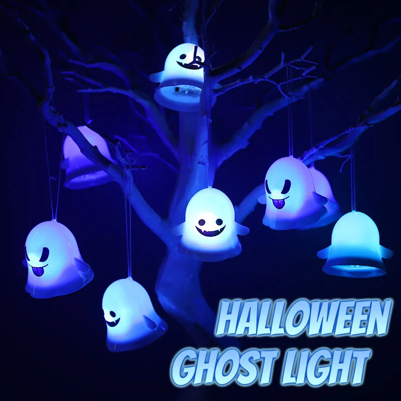 

Colorful LED Mini Halloween Ghost Night Light Portable Halloween Party Home Room Desktop Decoration Ghost Lamp Holiday Lighting
