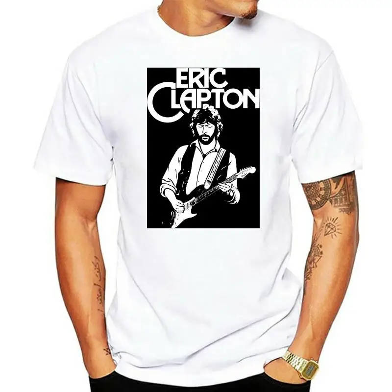 

Screen Printing T Shirts Crew Neck Broadcloth Short Sleeve Mens Eric Clapton T-Shirt Men High Quality Tees Top Tee Tee Shirt