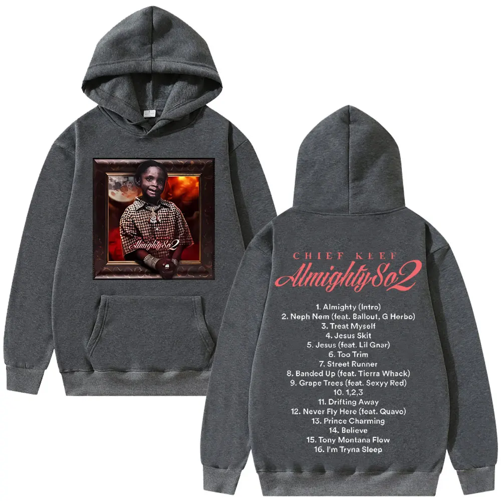 Фото Rapper Chief Keef Hip Hop Oversized Hoodie Almighty So 2 Graphic Hoodies Men Women Clothing Fashion Sweatshirt Men's Streetwear №3