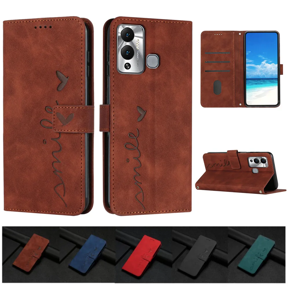 

Flip Case for Infinix Hot 12 10 9 Play 10i 10T 11S 10S Note 12 VIP 11 10 Pro 10 Lite Smart 5 6 Plus Wallet Cover With Lanyard