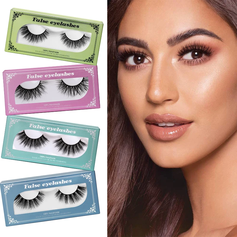 

1Pairs Mink Eyelashes Natural False Eyelashes Fake Eye Lashes Long 3D Lashes Extension Reusable Eyelash Beauty Makeup Cosmetic