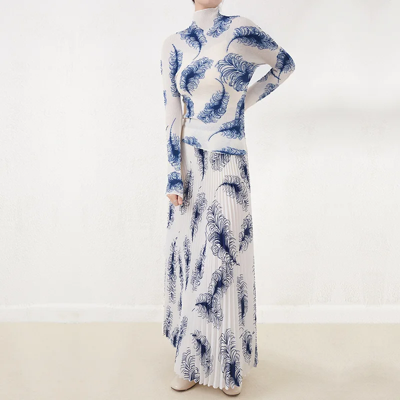 

Miyake Pleated Suit Skirt for Women 2022 New Summer Fashion Artistic Temperament Slimming High-Grade Matching Two-Piece Suit