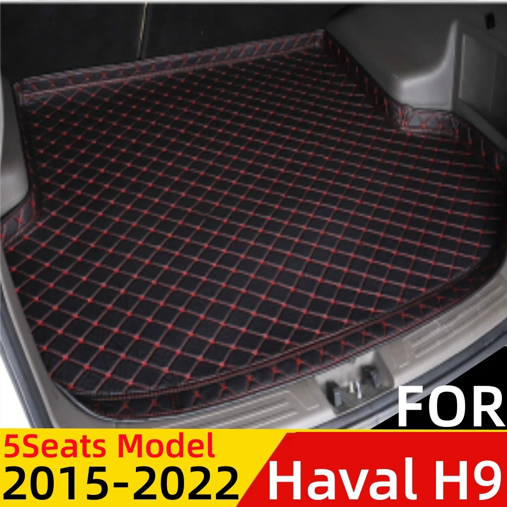 

Коврик для багажника автомобиля для Haval H9, 5 сидений, 15-22, для любой погоды, XPE, Высокий Боковой задний Чехол для груза, коврик, подкладка для ба...
