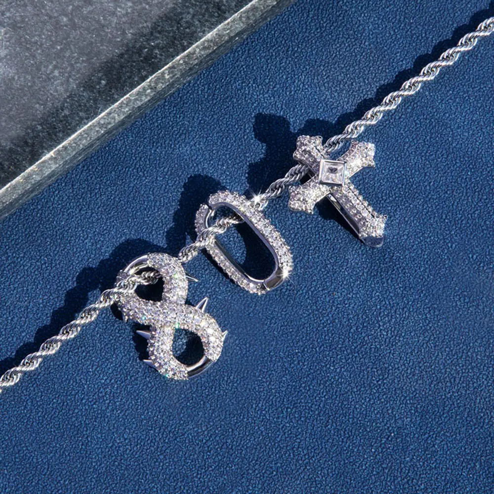 16 мм хип-хоп ювелирные изделия микро паве съемный шип Бесконечность смешанный