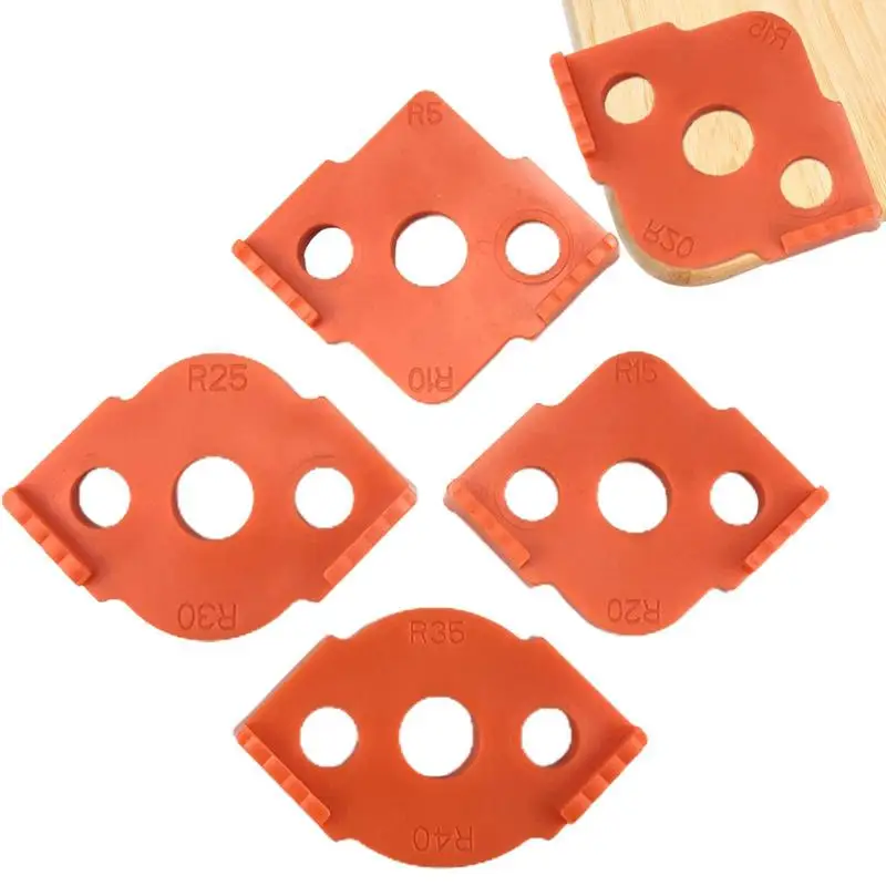 

Radius Jig Router Templates 4pcs/set Routing Rounded Corners Bit Router Tools For Right-angle Photo Frame Edge Table Edge Small