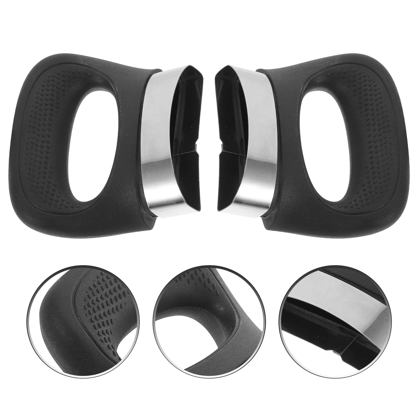 

2 Pcs Black Handles Wok Pot Side Replacement Universal For Kitchen Utensil Bakelite Part