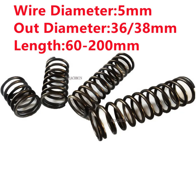 

Custom Big Pressure Spring Large Compression Spring,5mm Wire Dia*36/38mm Out Diameter*60/70/80/90/100/120/150/180/200mm Length