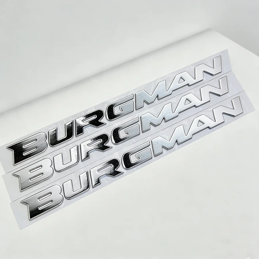 

3 шт. 3D хромированный значок с эмблемой мотоцикла, наклейки для скутера, светоотражающие наклейки для Suzuki Burgman AN125 AN200 AN400 AN650