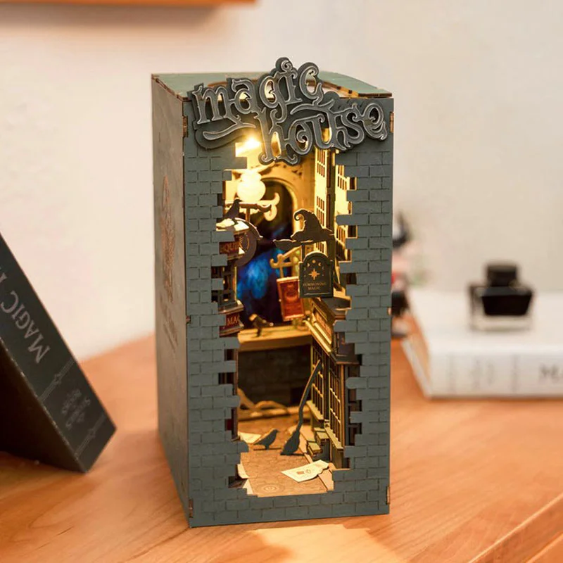 Robotime Rolife DIY Книга Nook японский сакура денсиа в книгах серия деревянный миниатюрный