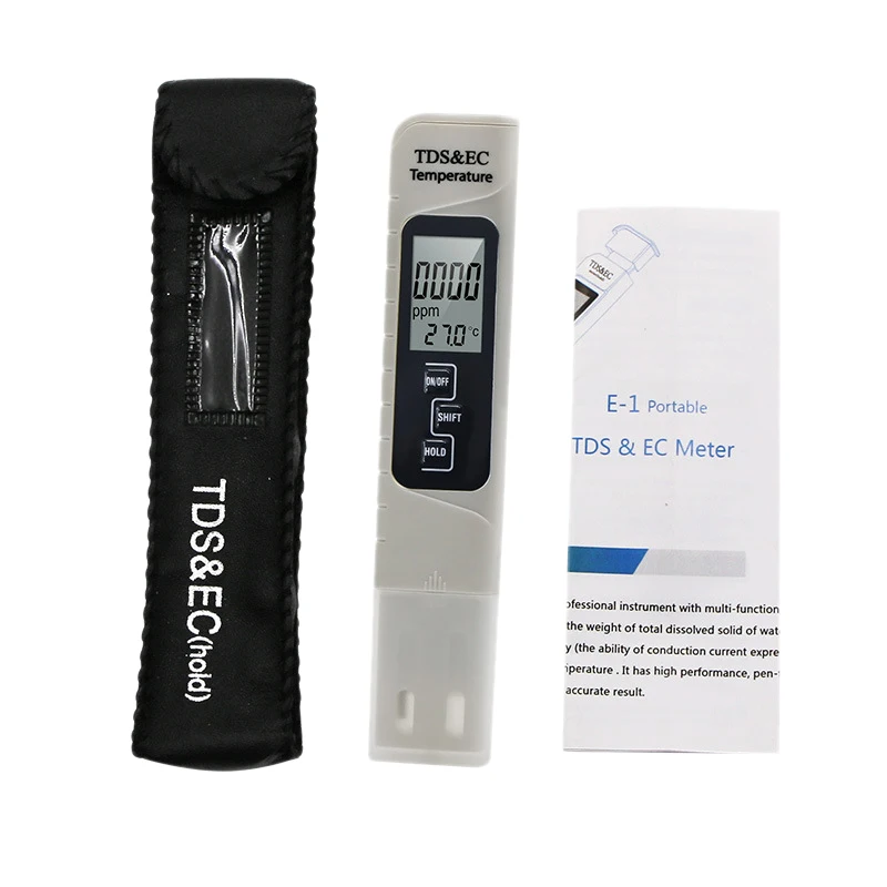 

3-In-1 Water Quality Test Digitale PH Meter 0.00-14.0 PH Tester Meter Thermometer 0-9999 Us/Cm0-9999 Ppm 0.1- 80.0 Garden Water