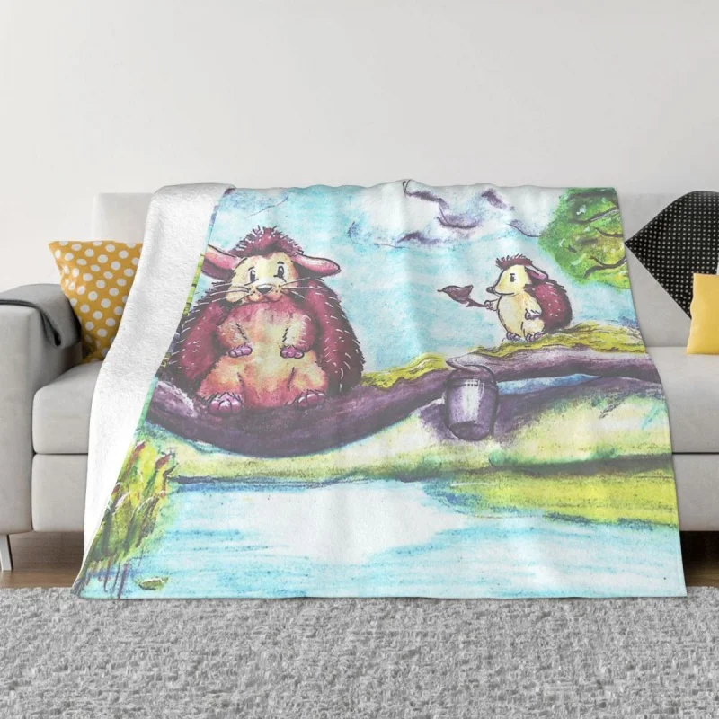 

MYNEIGHBOURTotoroCartoonChoupitoroPortableWarmThrowBlanketsforBeddingTravel