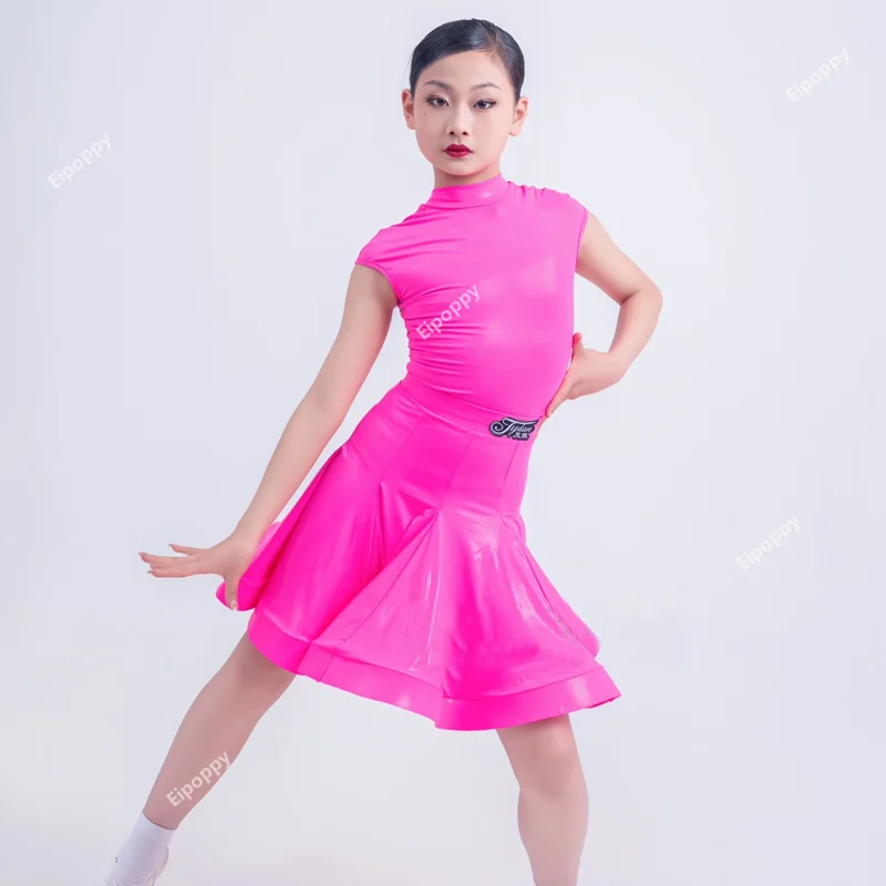 Детские костюмы для бальных танцев по национальному стандарту женское розовое