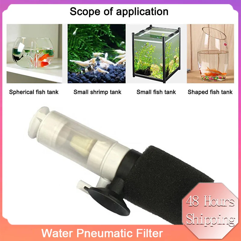 

Silent Mini Water Pneumatic Filter for Fish Bowl Aquarium Accessories