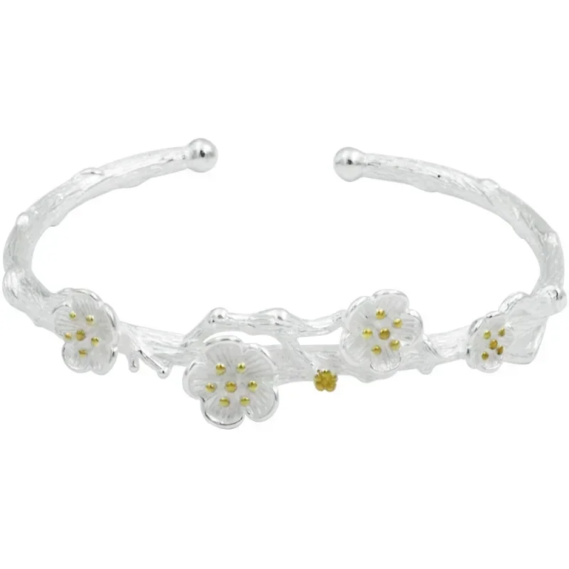 Элегантные манжеты в китайском стиле виде персикового цветка для женщин милый