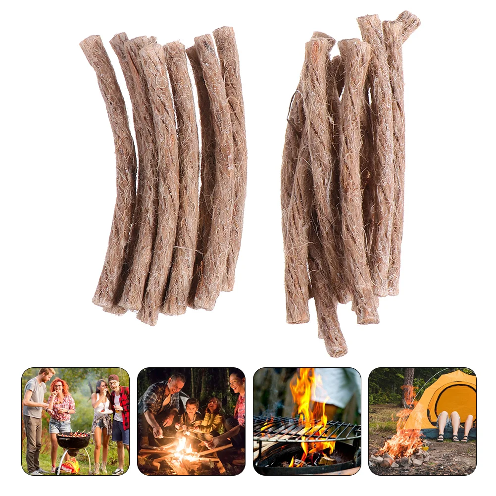 

Tinder Rope Wick Cord Fire Camping Starter Survival Starting Natural Kindling Core Supplies Tool Accessory Hiking Infused Burner