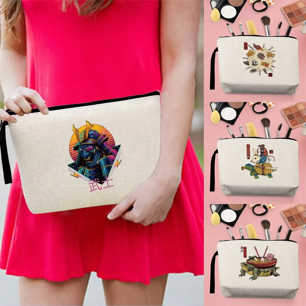 

Women's Make Up Bag Organizer Wedding Cosmetic Bag Travel Toiletry Storage Pouch Zipper Makeup Bags Japan Series Pencil Case