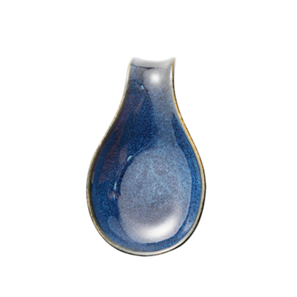 

Porcelain Spoon Holder Coffee Chapstick Spoon Holder Table Scraper Ceramic Spoon Rest Tableware Ladle Giant Spoon Holder
