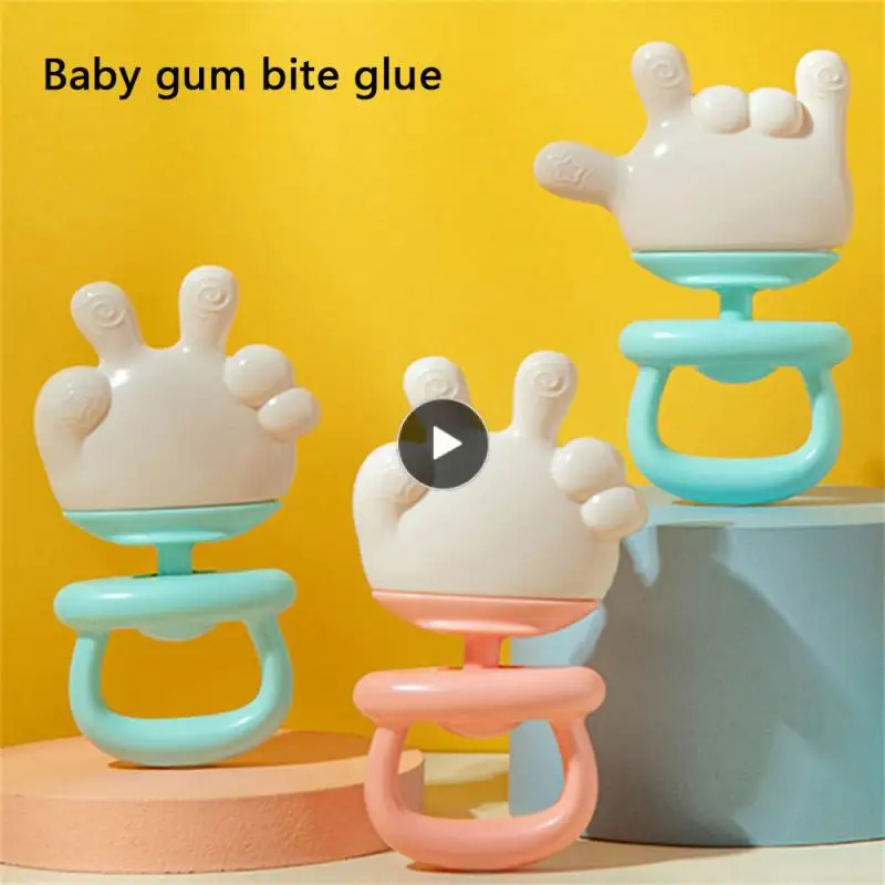 

Appease Food Grade Oral Health Infant Hand-eye Coordination Detachable Anti-eating Hand Teether 360° Protection Rattle The Bell