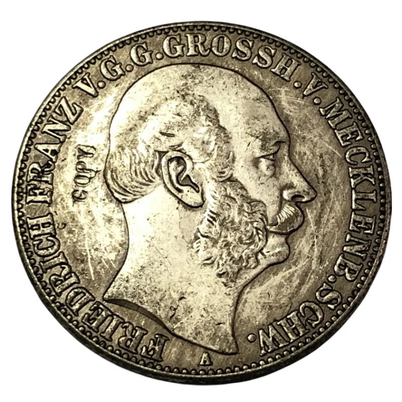 

Медная монета 1867 года, герцогство Мекленбург-Шверин, Фридрих II