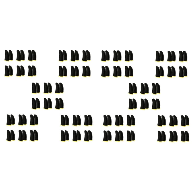 

18-Pin Carbon Fiber Finger Sleeves For PUBG Mobile Games Contact Screen Finger Sleeves Black & Yellow(120 Pcs)