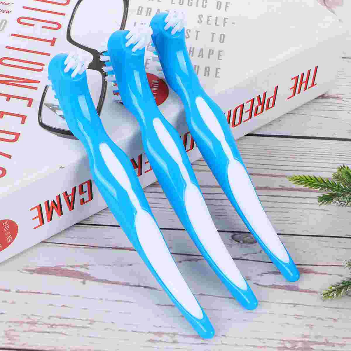 

3 PCS Denture Cleaning Tool Double Sided False Teeth Cleaner Toothbrushes
