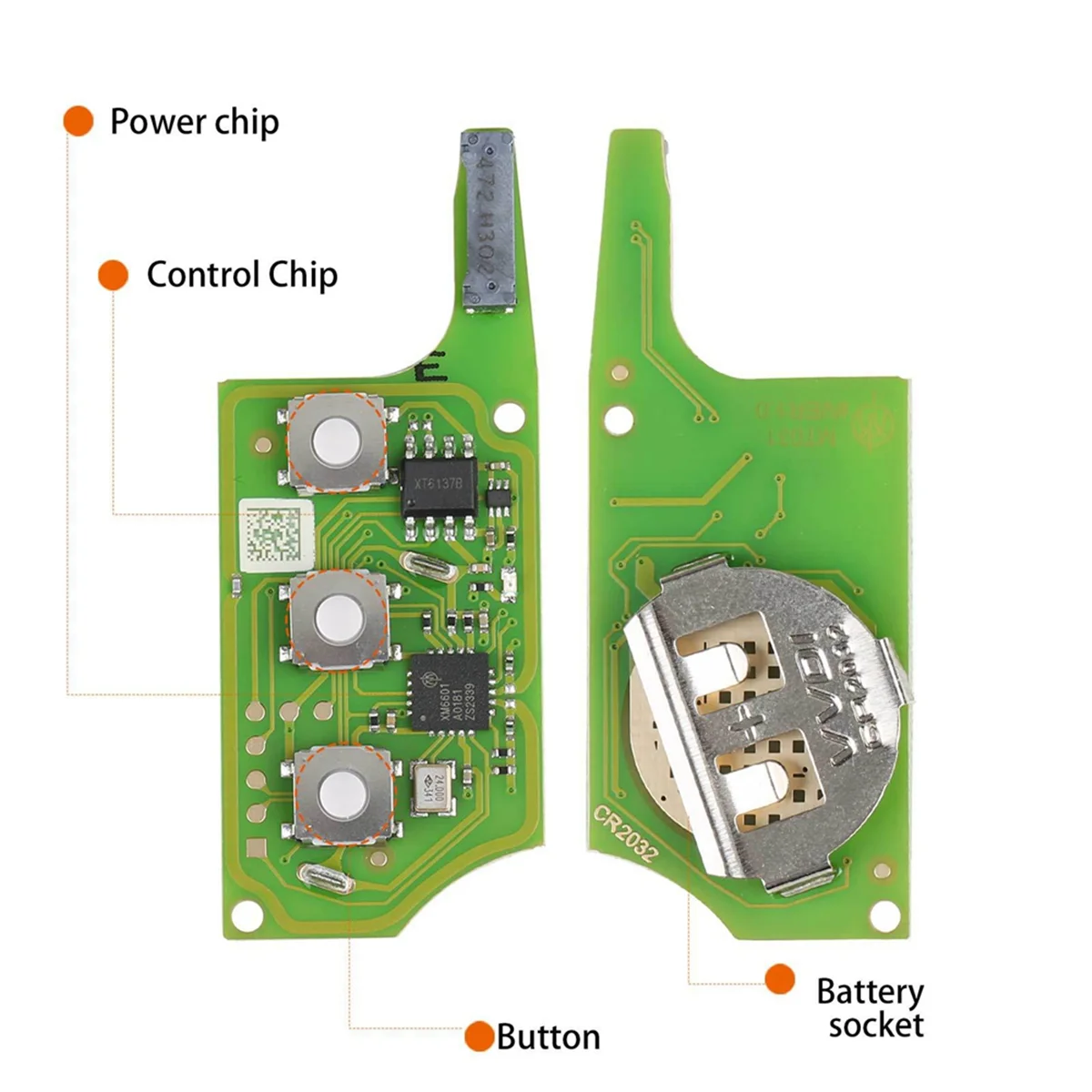 XEB510EN подходит для Volkswagen B5 Type Super Remote Control с XT27B Chip 3-клавишным ключом дистанционного