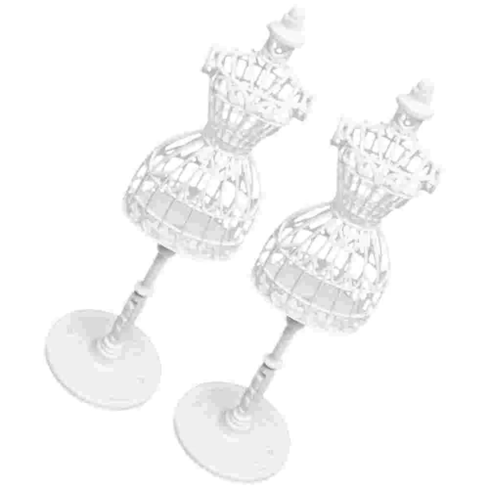 

2pcs Mini Mannequin Model Doll Dress Clothing Stand Hollow Display Support