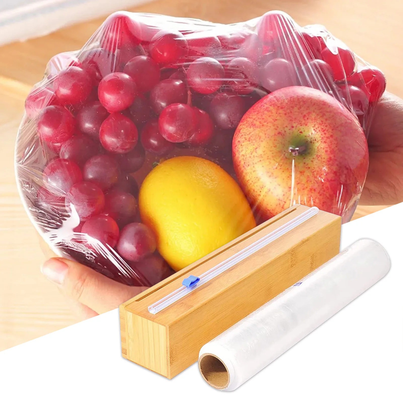 

Two-way Sliding Cutter Multi-size Applicable Plastic Wrap Cutter Household Creative Kitchen Utensils Tin Foil Roll Organizer