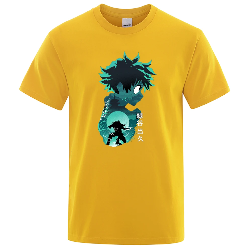 

My Hero Academia Tops Cool Deku Tshirt Hip Hop Korean Sportswear Men Summer Short Sleeve Mens T Shirts Fashion Cool T-Shirt