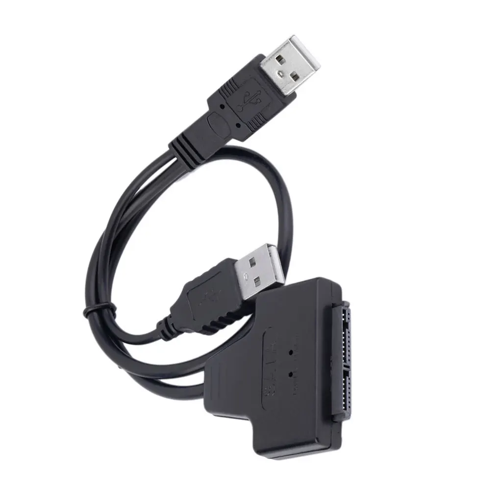 

SATA 22Pin к USB2 0 адаптер двойной USB-кабель 2 5-дюймовый внешний SSD жесткий диск мощный разъем для ПК Аксессуары