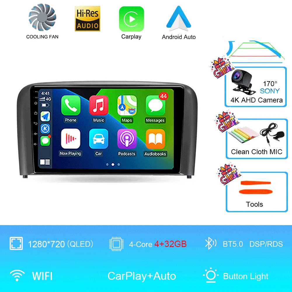 

Мультимедийное автомобильное радио Android для Volvo S80 1998, 1999, 2000, 2001, 2002, 2003, 2004, 2005, 2006, плеер, навигация, GPS, DVD-магнитофон