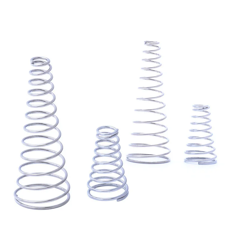 

1 piece 304 stainless steel conical compression springs tower shaped spring wire diameter: 1mm small diameter: 5-18.7mm large