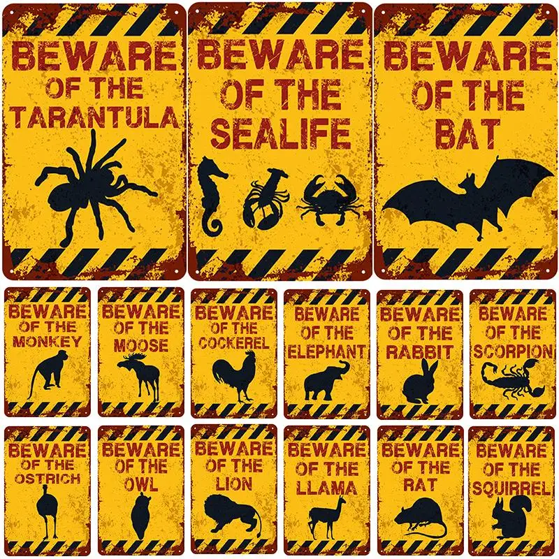 

Beware Plaque Metal Vintage Tin Sign Pin Up Shabby Chic Decor Metal Signs Vintage Bar Decoration Metal Poster Pub Metal Plate