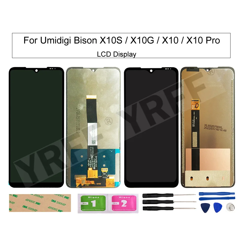 

For Umi X10 Phone LCD Screens For Umidigi Bison X10S/X10G/X10 Pro LCD Display Touch Screen Digitizer Assembly Glass Panel Sensor