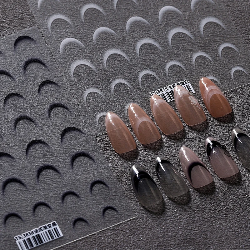 1 лист модные французские градиентные наклейки для дизайна ногтей тонкие