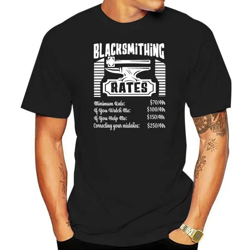 

blacksmithing rates t shirt designer tee shirt cool Loose Authentic Spring shirt
