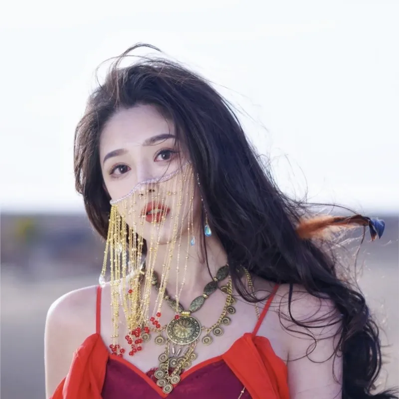 Аксессуары для защиты от солнца шелковая Фата покрытие лица в старинном стиле