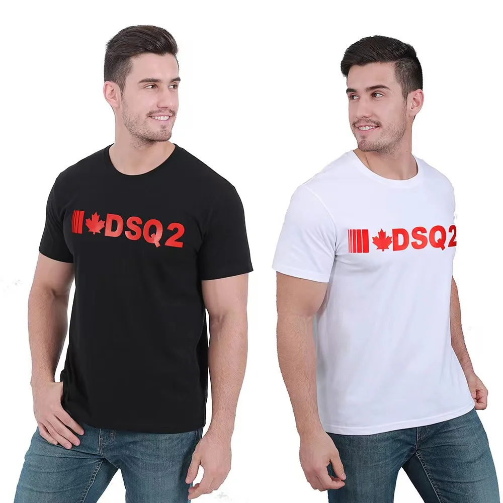 

2022 DSQ2 Brand DSQ2 Letter Four Seasons Cotton Soft Slim Fit T Shirt Top T Shirt Men Women Cotton Casual T Shirts Snapback