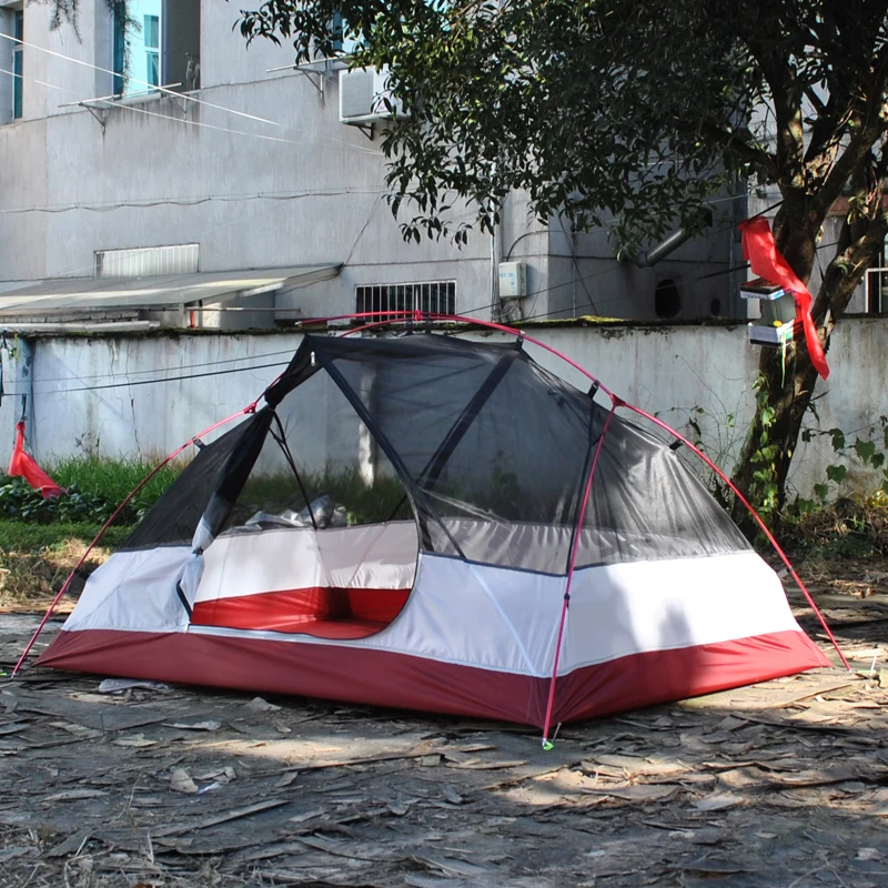 Сверхлегкая ткань с силиконовым покрытием 20D черная палатка для 2 человек