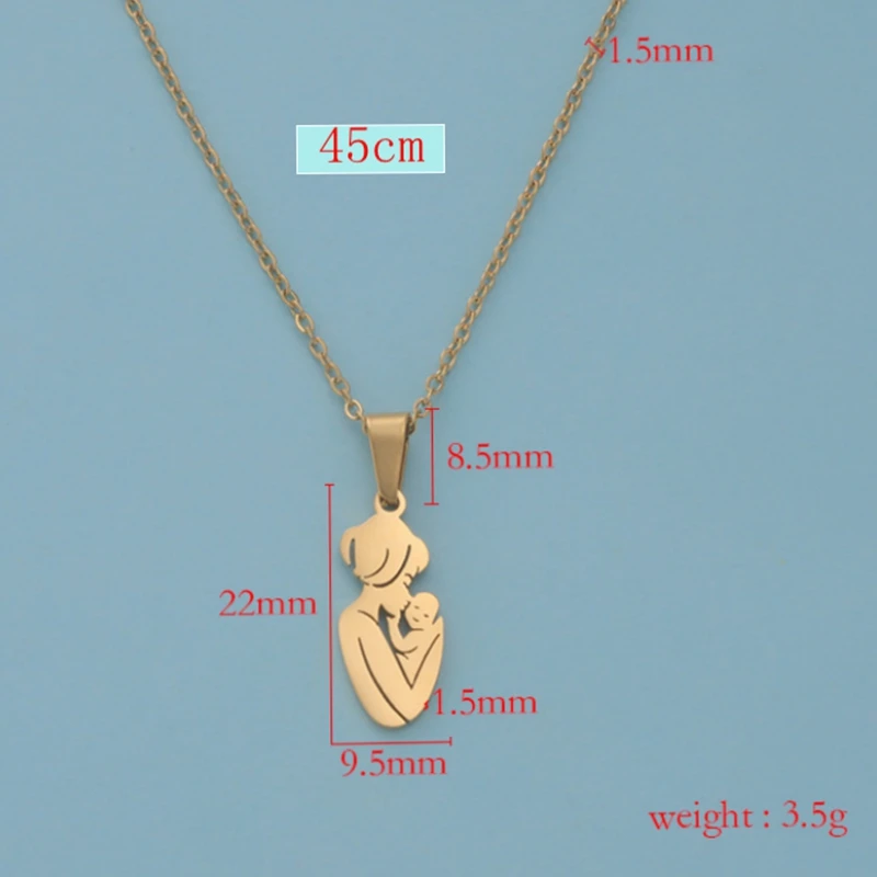 Цепочка с кулоном для мамы и ребенка ожерелье из нержавеющей стали на день матери