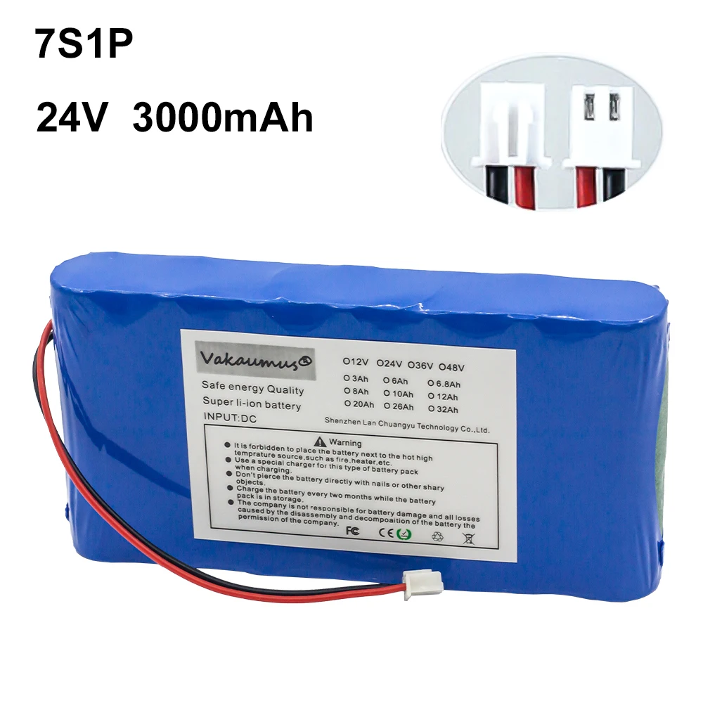 

24V/25.9V 7S1P 3000mAh 18650 Battery Lithium Battery 29.4v 3.0Ah Surveillance Speaker Rechargeable Battery/Li-ion Battery Pack