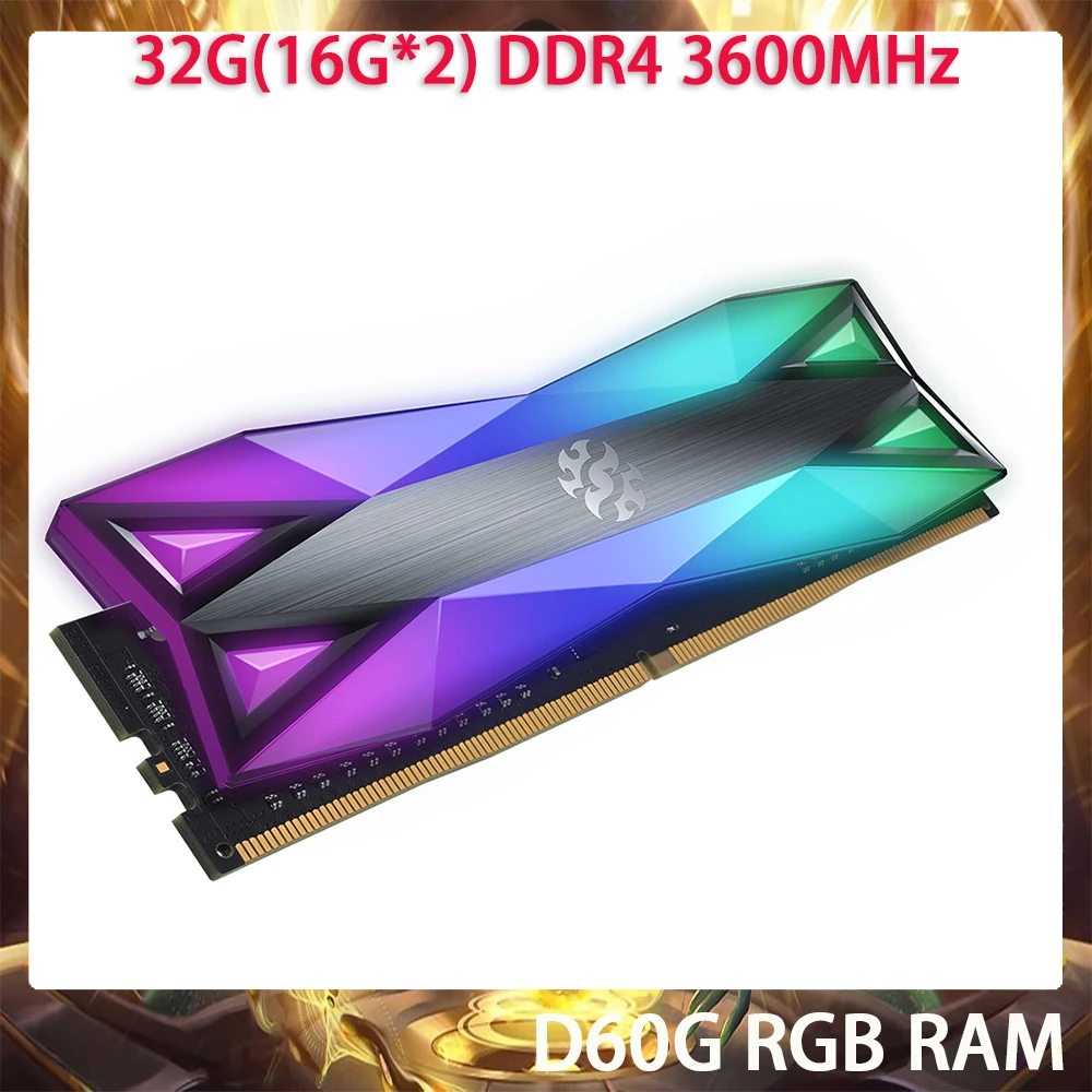 

32G(16G * 2) DDR4 3600 МГц D60G RGB ОЗУ для ПК MSI игровая память Быстрая доставка Высокое качество