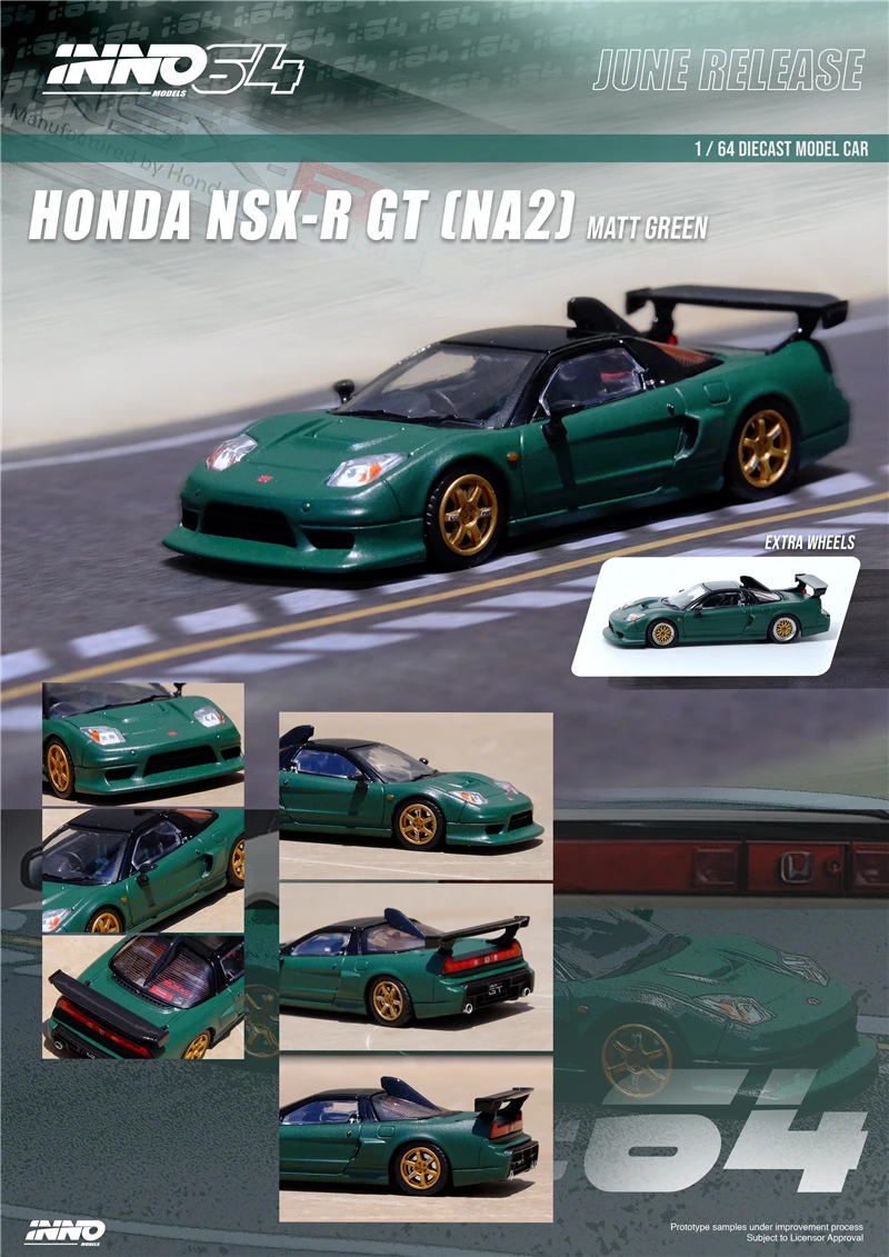 

INNO 1:64 HONDA NSX-R GT (NA2) Matt Green Diecast Model Car
