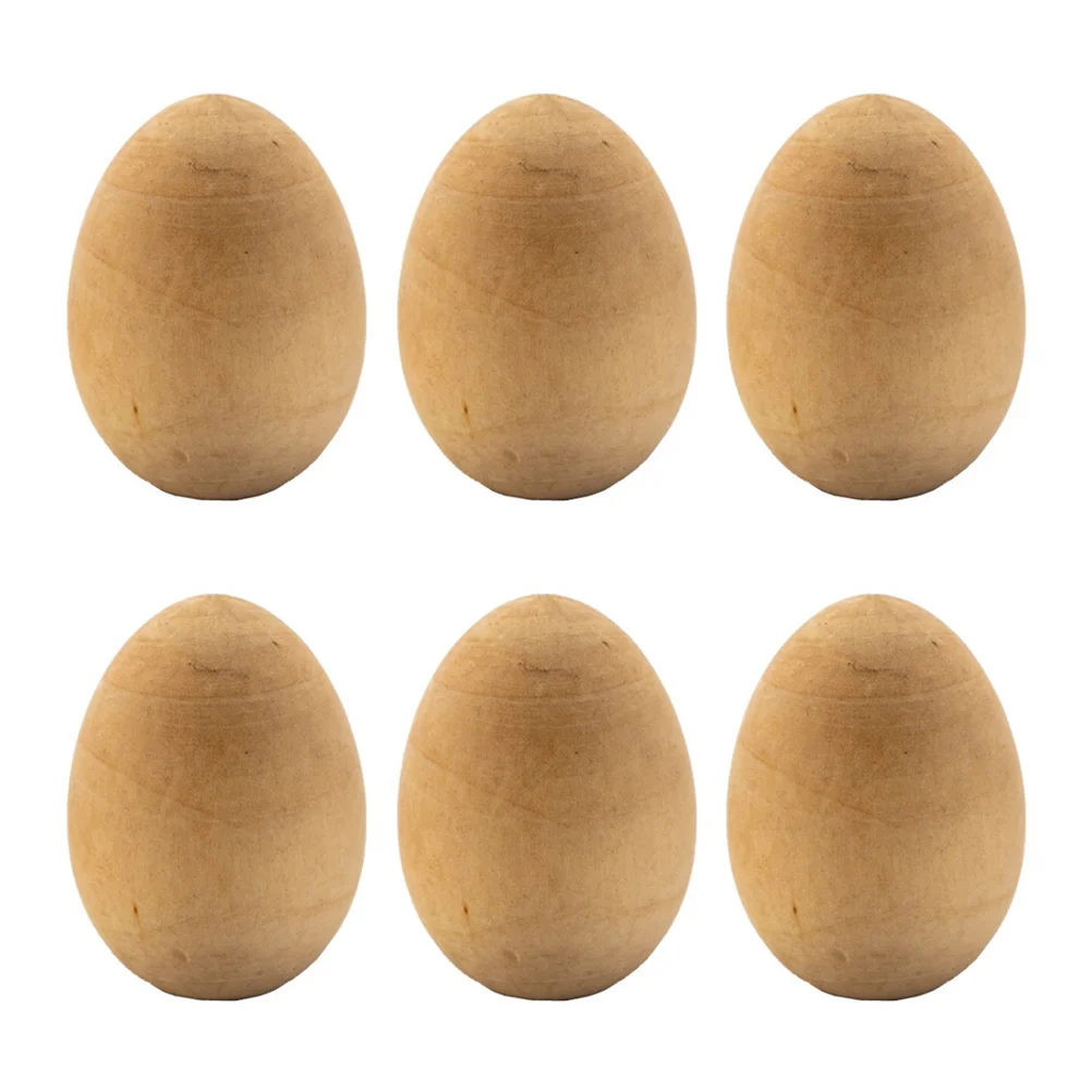 

Easter Eggs Egg Wooden Ornament Diy Nesting Figure Unpainted Gifts Wood Crafts Ornaments Craft Unfinished Basket Filler Stuffers