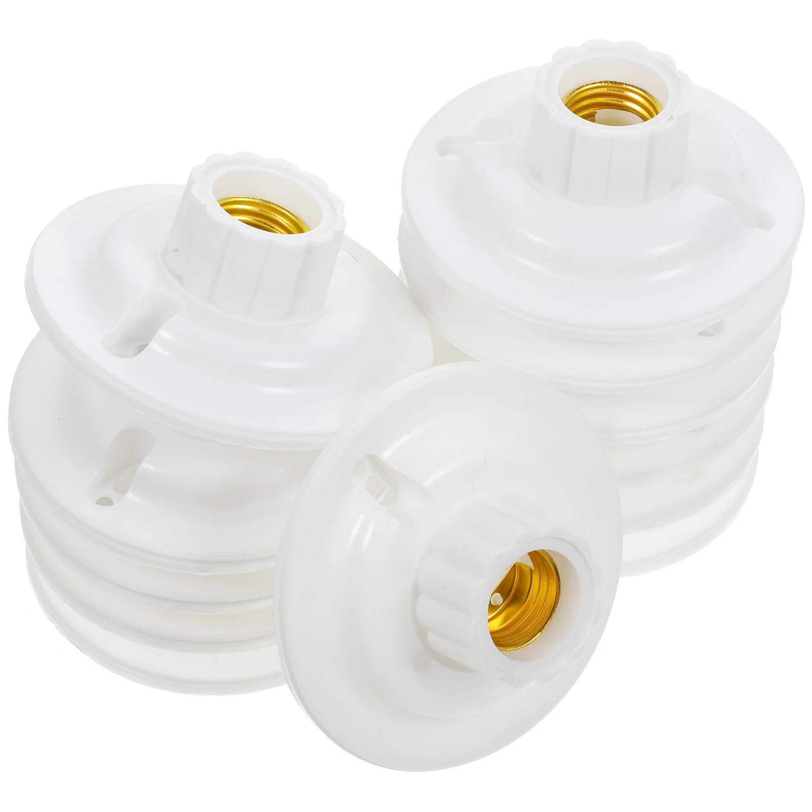 

12 Pcs Lights Lamp Base Socket E27 Bulb Component Holder Plastic Adapter Plug Converter