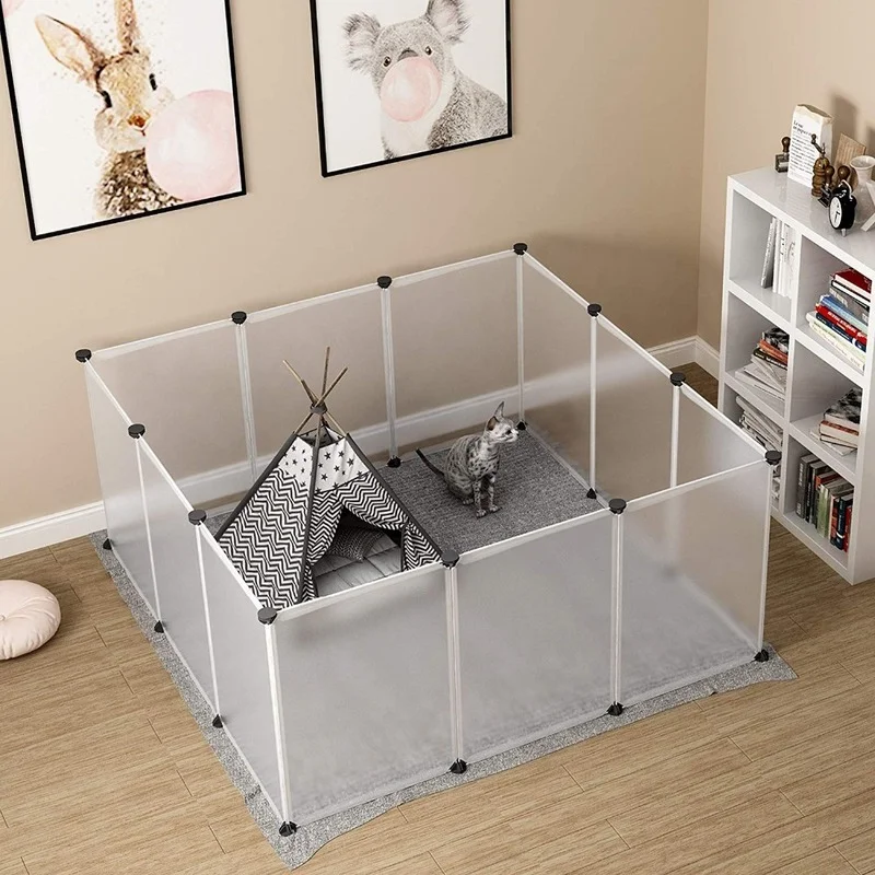 

Small Animal Cage Foldable Pet Dogs Playpen Crate Fence Puppy Kennel House Exercise Training Cage Puppy Kitten Space Dog Supplie