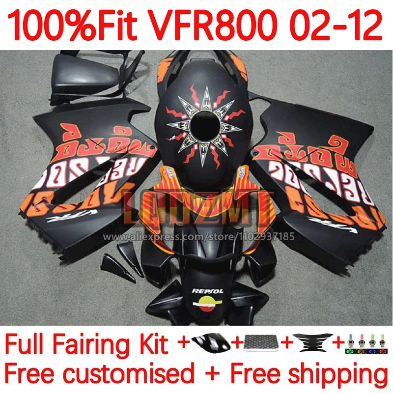 

Interceptor Kit For HONDA VFR800 VFR 800 RR CC VFR800RR 02 03 04 05 06 07 Flat Repsol 2008 2009 2010 2011 2012 Fairing 121No.17